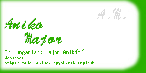 aniko major business card